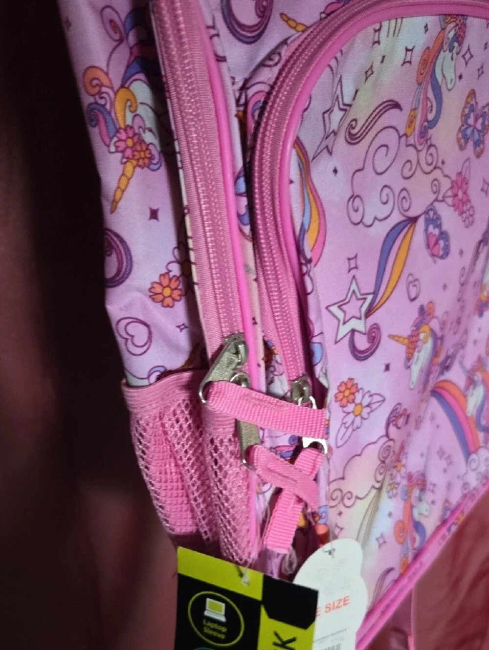 wonder nation Pink Unicorn and Rainbow Kids Backpack